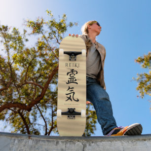 Skateboard Reiki 霊 気 Japonais Calligraphic Life Energy