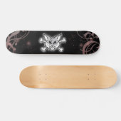 Skateboard renard et os croisés (Horz)