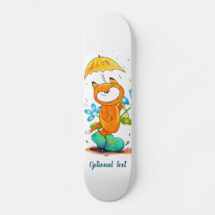 Skateboard Renard printanier inspirant avec parapluie