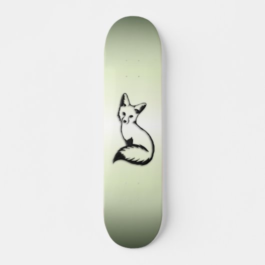Skateboard Renard vert (Devant)