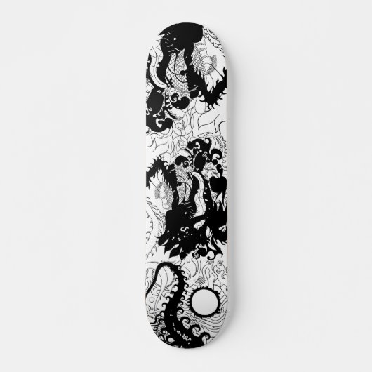 Skateboard Repaire de dragons (silhouette) (Devant)