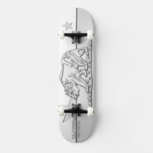 Skateboard RÉPUBLIQUE DE CALIFORNIE Chrome sur les dessins bl (Recto)