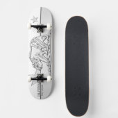 Skateboard RÉPUBLIQUE DE CALIFORNIE Chrome sur les dessins bl (Devant)