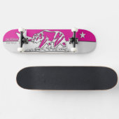 Skateboard RÉPUBLIQUE DE CALIFORNIE Chrome sur rose chaud (Horz)