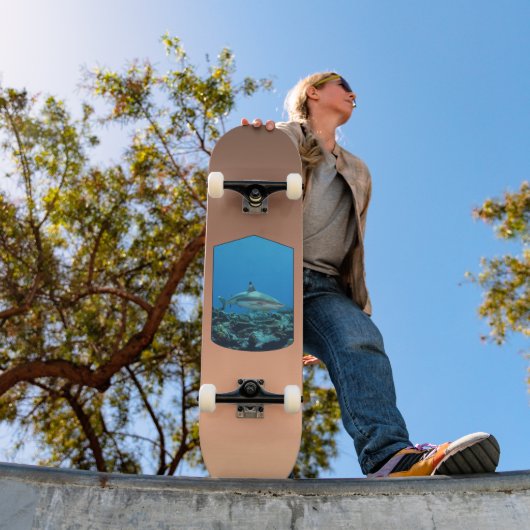 Skateboard Requin à pointe noire, île Yap - Conception photog (Extérieur 1)