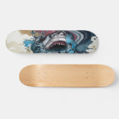 Skateboard Requin abstrait avec éclaboussures de peinture att (Horz)