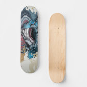 Skateboard Requin abstrait avec éclaboussures de peinture att (Recto)