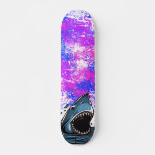 Skateboard Requin coloré