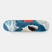 Skateboard Requin dans l'océan (Horz)