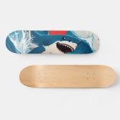 Skateboard Requin dans l'océan (Horz)