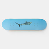 Skateboard Requin de récif - Design abstrait - Découpé d'une (Horz)