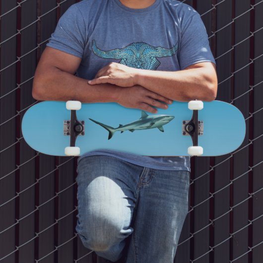 Skateboard Requin de récif - Design abstrait - Découpé d'une (Extérieur 3)