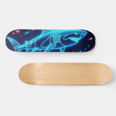 Skateboard Requin néon coloré (Horz)