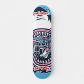 Skateboard Requin rocher et rouler (Devant)