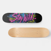 Skateboard "Reste Sauvage" - Conception de Texte de Style Gra (Horz)