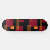 Skateboard Résumé géométrique Rouge Orange Brown Noir (Horz)