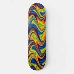 Skateboard Résumé multicolore ondulé