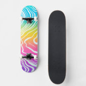 Skateboard Résumé Ombré Marbré Abstrait (Recto)