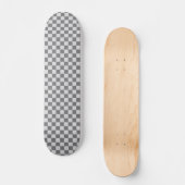 Skateboard Retro 90s Grey À damiers Motif Checkerboard (Recto)