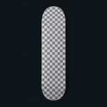 Skateboard Retro 90s Grey À damiers Motif Checkerboard<br><div class="desc">Tableau de bord gris À damiers Motif Retro 90s</div>