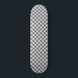 Skateboard Retro 90s Grey À damiers Motif Checkerboard<br><div class="desc">Tableau de bord gris À damiers Motif Retro 90s</div>