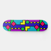 Skateboard Rétro bloc de la couleur 80s (Horz)