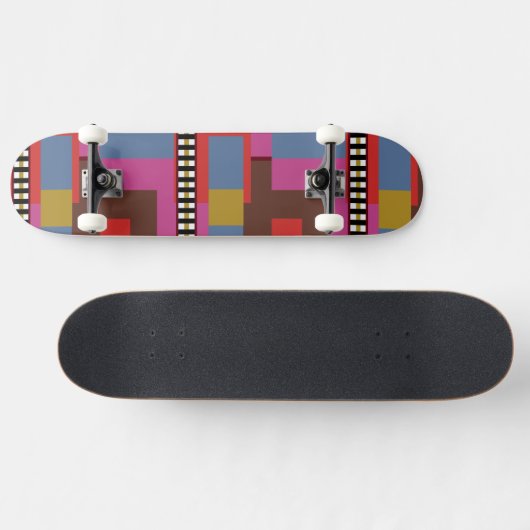 Skateboard Retro Blocked Design 6 (Horz)