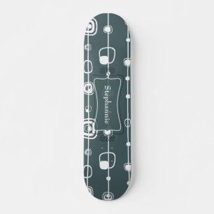 Skateboard Retro Blue Carré des années 70