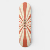 Skateboard Retro Burst Terracotta Personnalisé Nom (Recto)