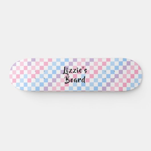 Skateboard Retro Checkerboard 1990s 2000s Y2K Pastel Ajouter  (Horz)