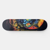 Skateboard Retro Chic Pop Art Paris Feline (Horz)