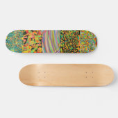 Skateboard Rétro de patchwork d'art abstrait (Horz)