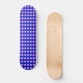 Skateboard rétro électrique rayé bleu & violet (Recto)