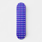 Skateboard rétro électrique rayé bleu & violet (Devant)