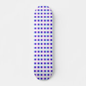 Skateboard rétro électrique rayé bleu & violet (Devant)