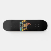 Skateboard Retro Flames Patinage Ou Mourir (Horz)