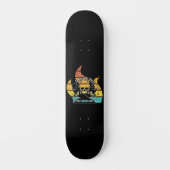 Skateboard Retro Flames Patinage Ou Mourir (Recto)