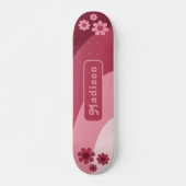 Skateboard Retro Floral Name (Devant)