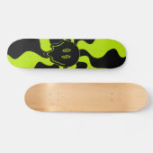 Skateboard Retro fond sourire en Lime Vert et noir (Horz)