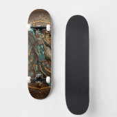 Skateboard Retro-Futuristic Cybernetic Driftwood Fusion 2026 (Recto)