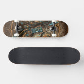 Skateboard Retro-Futuristic Cybernetic Driftwood Fusion 2026 (Horz)