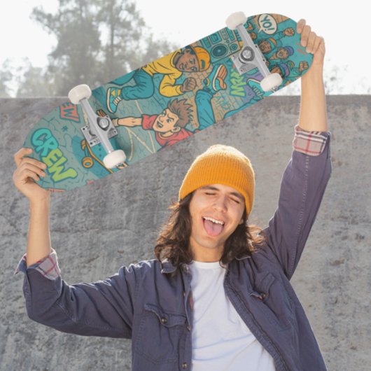 Skateboard Retro Hip-Hop Street Style Skate Art