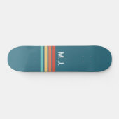 Skateboard Retro Lines 'les années 70 '80s et Monogram Skateb (Horz)