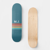 Skateboard Retro Lines 'les années 70 '80s et Monogram Skateb (Recto)