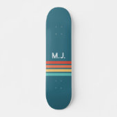 Skateboard Retro Lines 'les années 70 '80s et Monogram Skateb (Devant)
