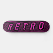Skateboard Retro - Magenta et Noir (Horz)