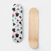 Skateboard Retro Memphis Geometric Pattern (Recto)