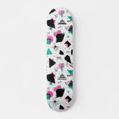 Skateboard Retro Memphis Geometric Pattern (Devant)