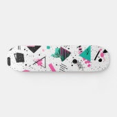 Skateboard Retro Memphis Geometric Pattern (Horz)