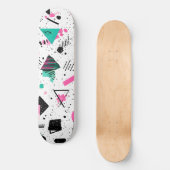 Skateboard Retro Memphis Geometric Pattern (Recto)